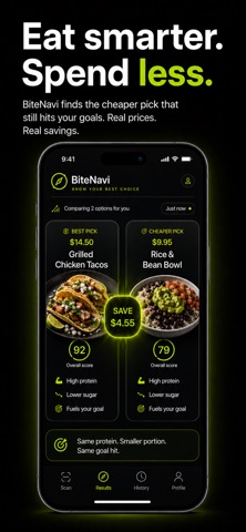 AI Food Scanner: BiteNavi iPhone screenshot