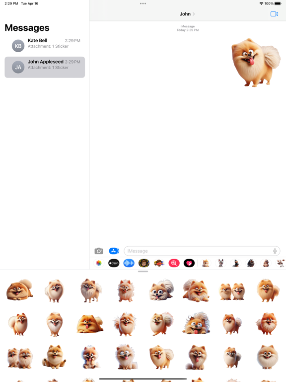 Screenshot #4 pour Goofy Pomeranian Stickers