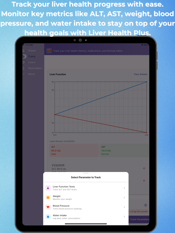 Liver health plus iPad screenshot