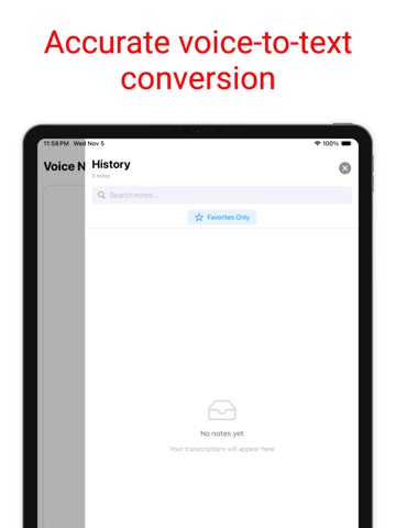 Speech to Text - Voice Typing. iPad screenshot