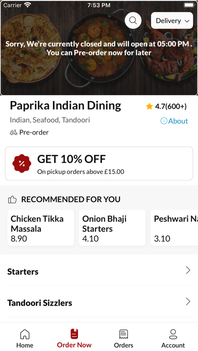 Paprika Indian Dining Screenshot