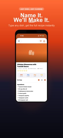 FlavorAI - AI Recipe Assistant iPhone screenshot