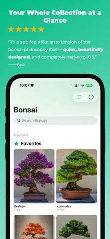 Bonsai: Care & Growth Journal iPhone screenshot