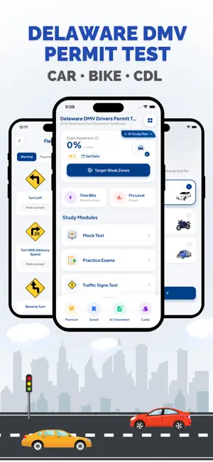 DE DMV Permit Test Prep screenshot 1