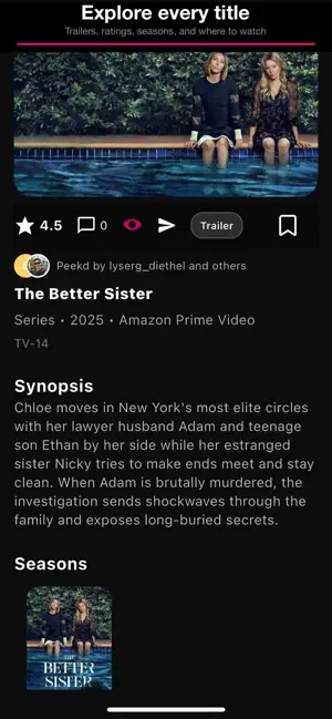 Peekr: Discover what to watch screenshot 2