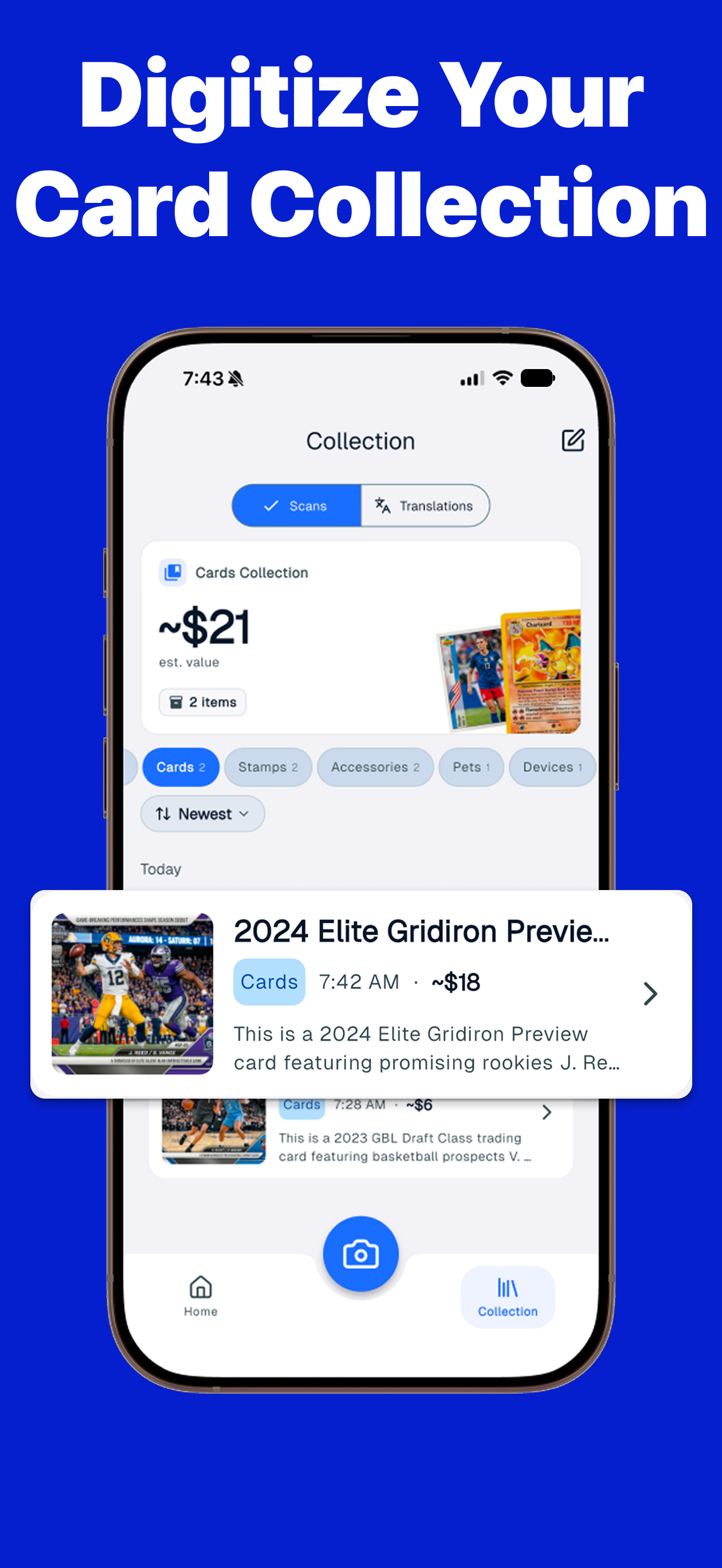 Sports Card Value Scanner: SC1