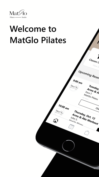 MatGlo Pilates Studio iPhone screenshot 1 - Health & Fitness app