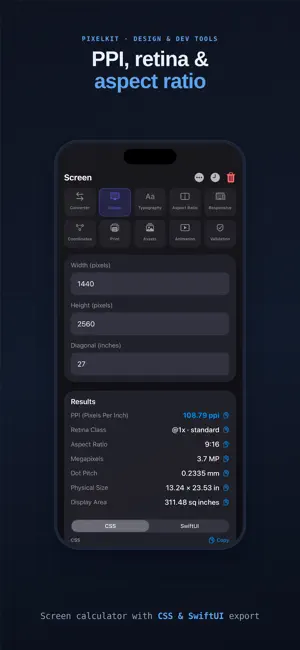 PixelKit: Design & Dev Tools iPhone screenshot 2