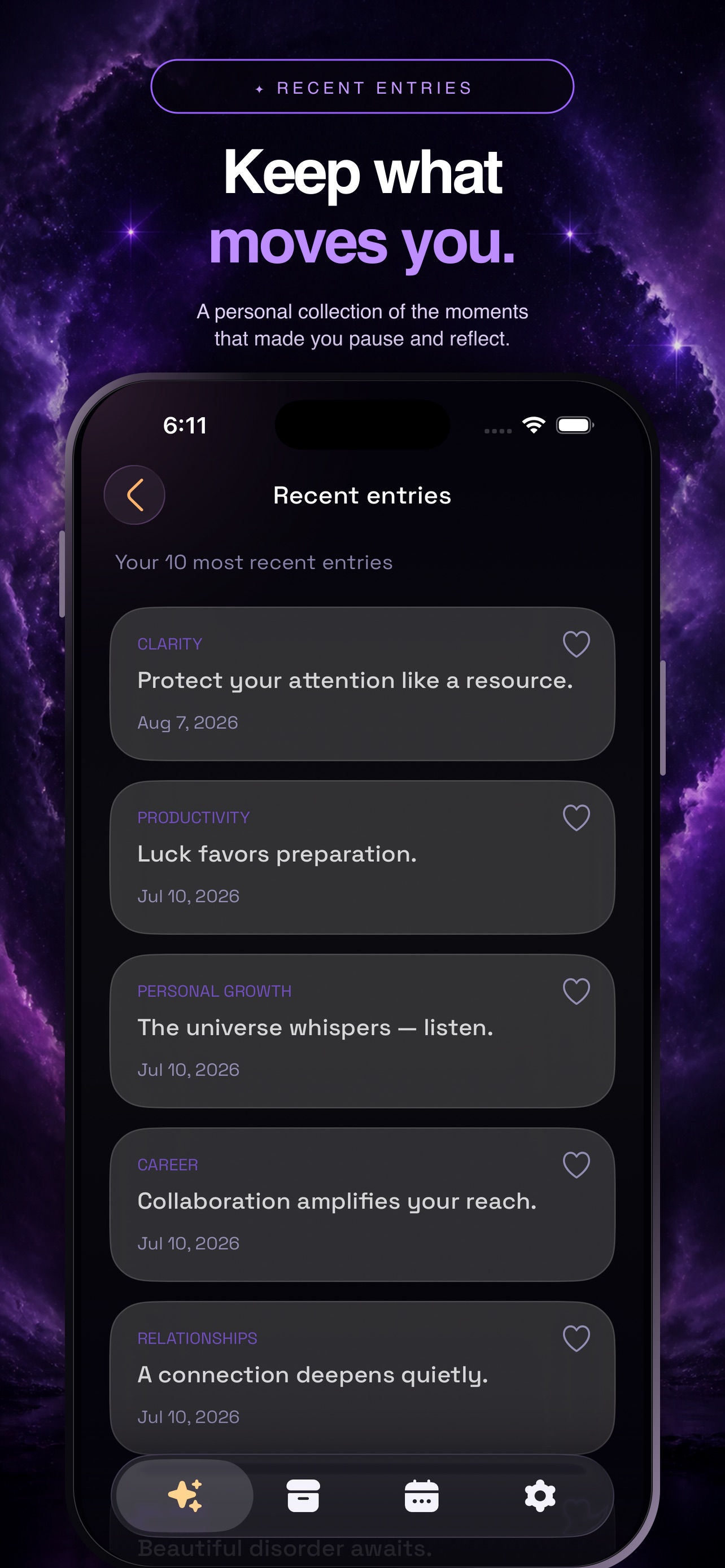 Screenshot 2 of Fately: Daily Reflection