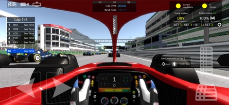 Fx Racer - Explore the intricate steering wheel display within the cockpit and the immersive driver's-eye view, providing critical information during high-speed races.
