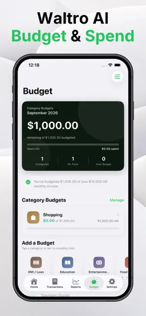 Waltro: Expense Budget Tracker screenshot 3
