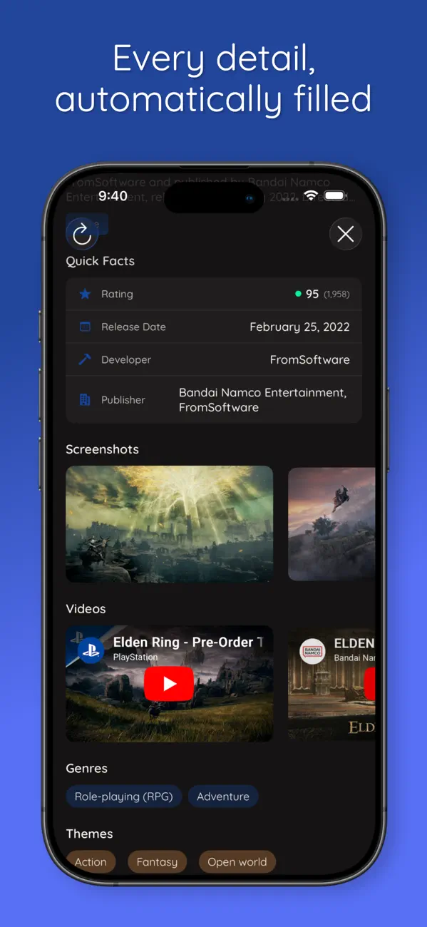 Screenshot #3 pour MyGames Database