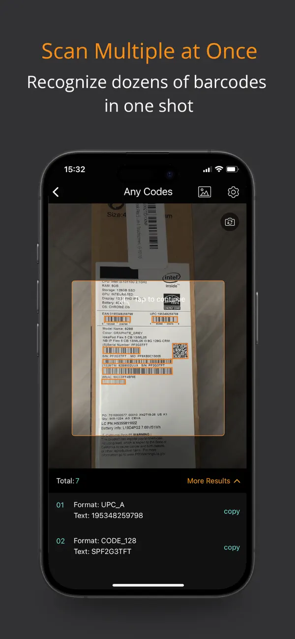 Screenshot #3 pour Dynamsoft Barcode Scanner