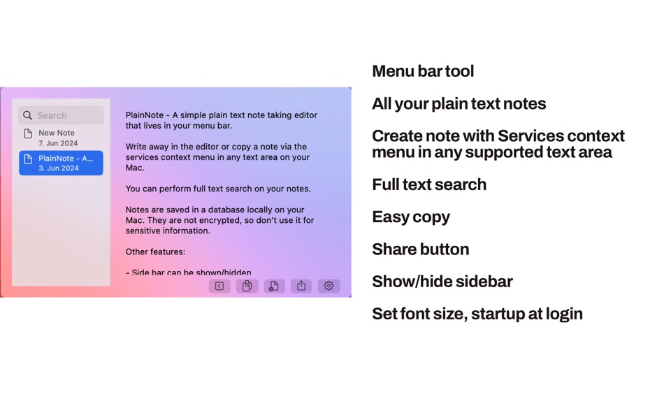 #3. PlainNote (macOS) 게시자: Peter Pfeifhofer