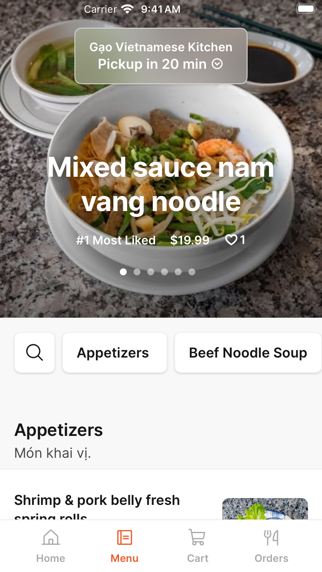 Gạo Vietnamese Kitchen iPhone screenshot 2 - Food & Drink app