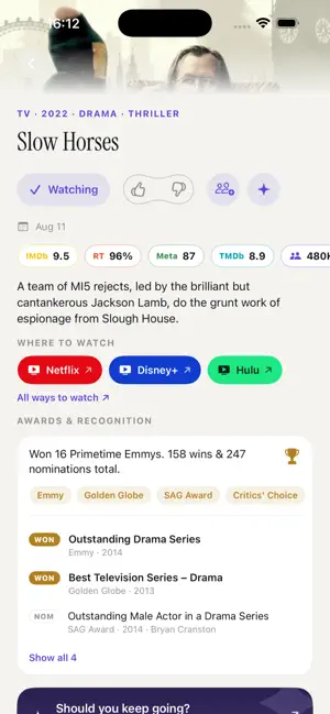 Cue: TV & Movie Tracker screenshot 2