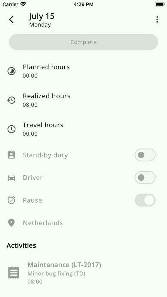 #3. Timesheet Anyware (iOS) Podle: AnyWare B.V.