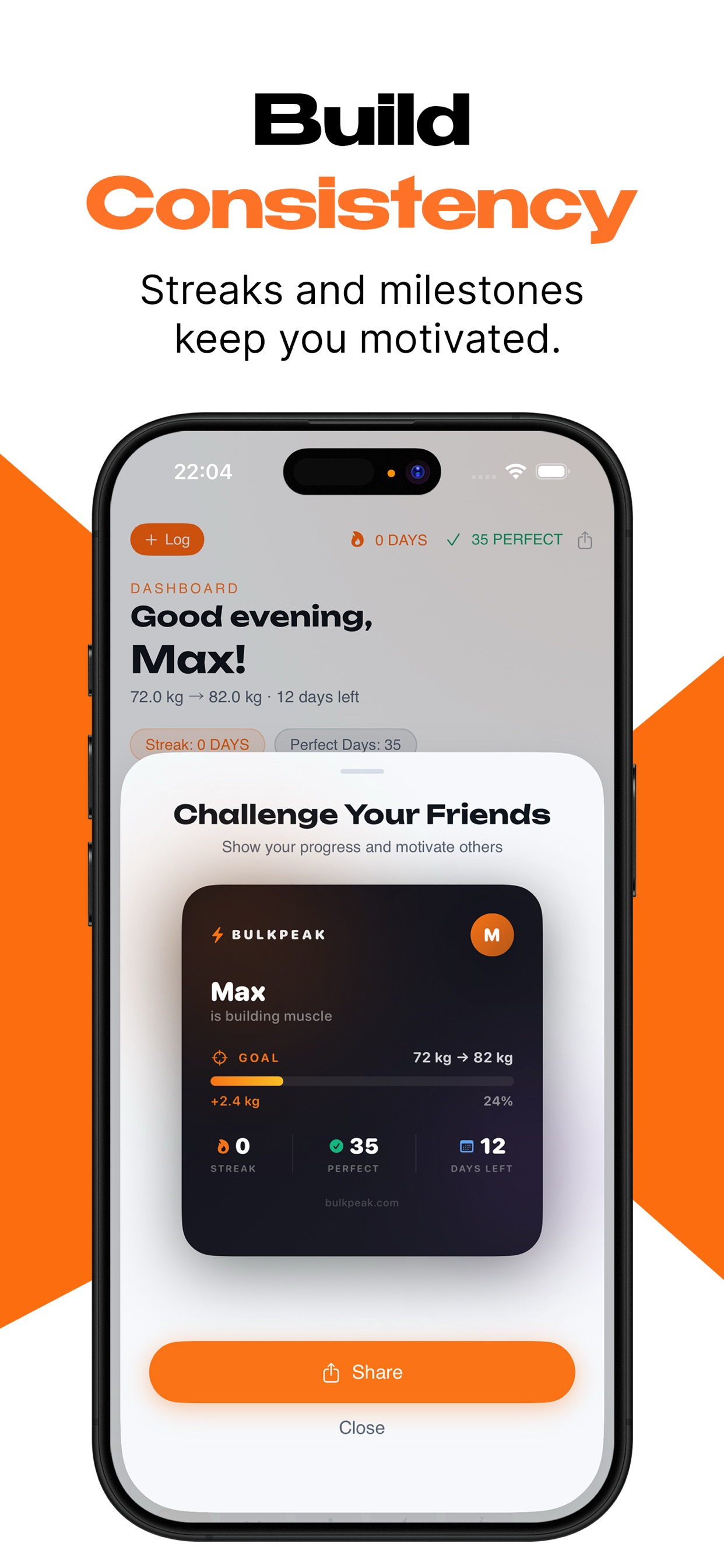 Bulkpeak: gain weight & track screenshot 6