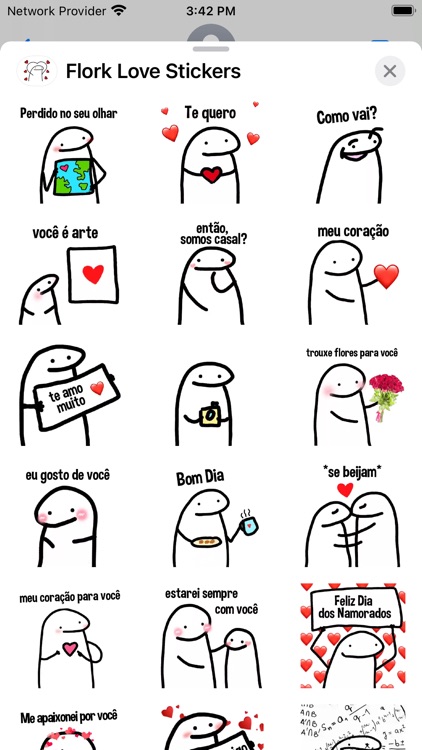 Flork Love Stickers- WASticker