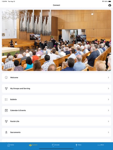St Pat's Cathedral Parramatta iPad screenshot