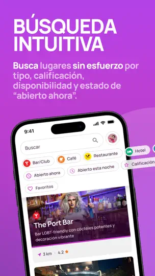 Captura de pantalla de QLIST: Mapa Y Guía LGBTQ+ en iPhone 3
