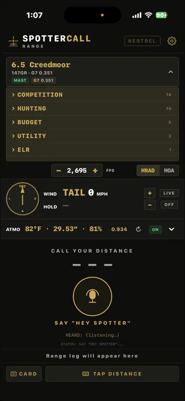 SpotterCall: Voice Ballistics screenshot 6 of 7