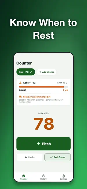 Pitch Counter・Baseball screenshot 2