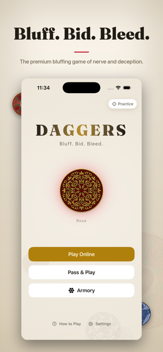 Daggers: Bluff & Bid Screenshot 1 of 5