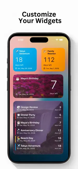 Countdown ۬ screenshot 3