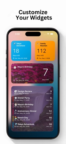 Countdown ۬ iPhone screenshot