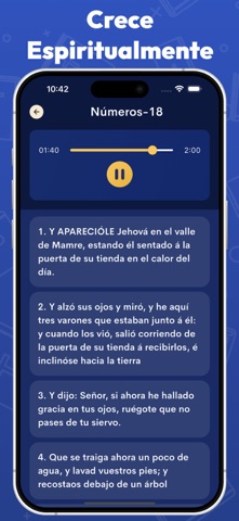Spanish Audio Bible iPhone screenshot