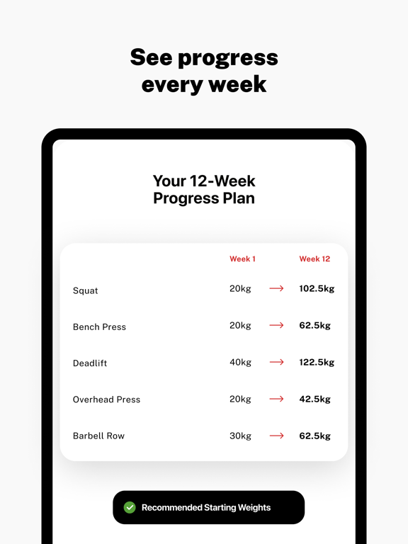 Stronglifts 5x5 Workout iPad screenshot 5 - Health & Fitness app