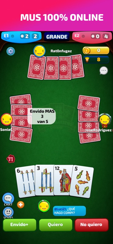 Mus Online Maestro - Juego mus screenshot 1