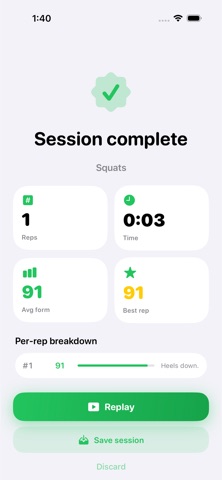 Form Coach iPhone screenshot