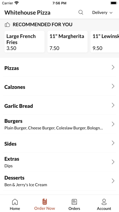 Whitehouse Pizza Screenshot