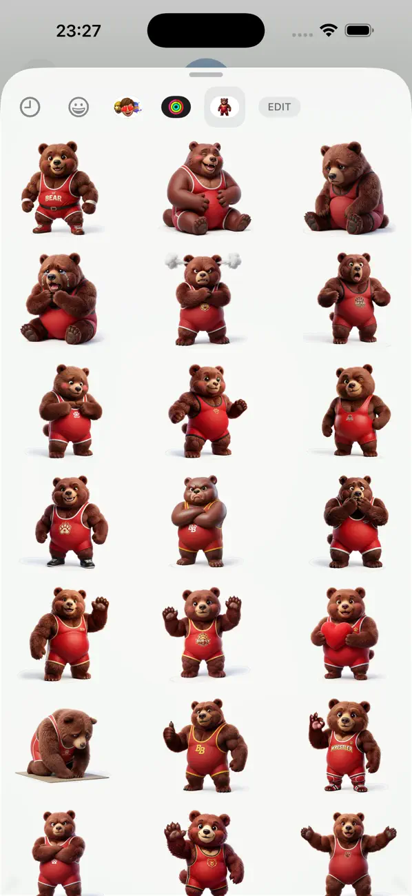 Screenshot #1 pour Burly Wrestling Bear Stickers