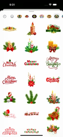 Christmas Candles Stickers screenshot