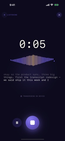 Riff: On-Device AI Voice Notes screenshot