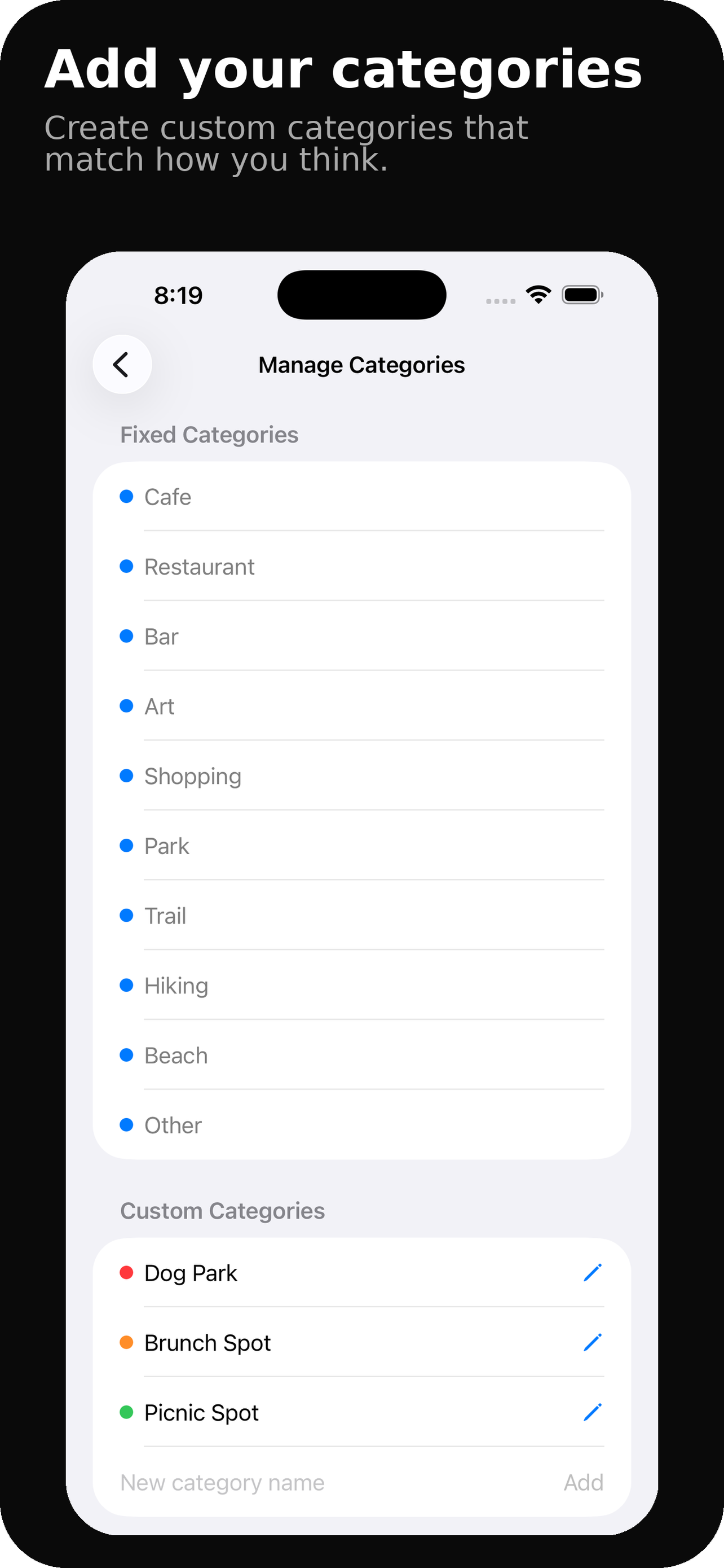 MyPlaces - Save & Organize