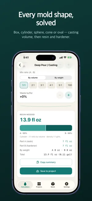 Meniscus: Resin Calculator screenshot 4