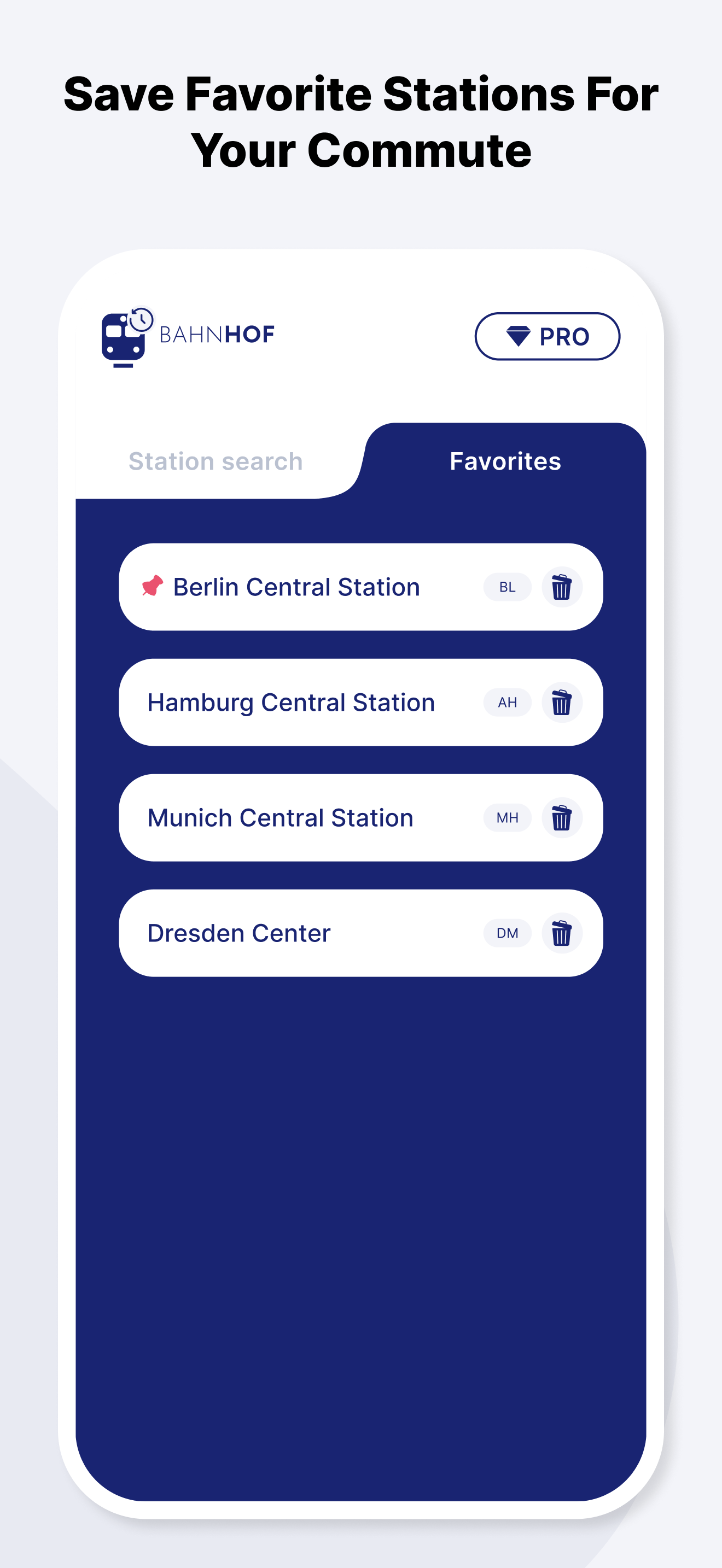 Bahnhof: Train Timetable