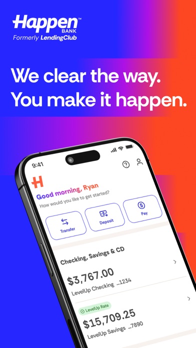 Happen Bank app screenshot