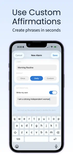 Affirmation Alarm Clock App screenshot 3