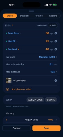 RepTrax iPhone screenshot