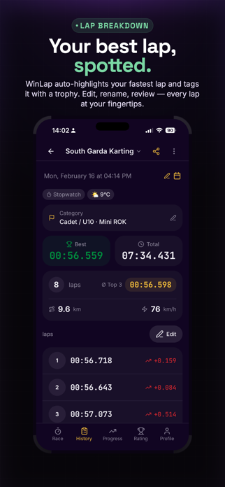WinLap - Karting Lap Timer Screenshot 4 of 7