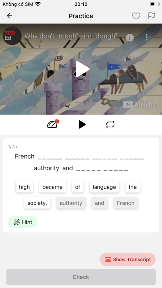 #3. EngTube: Learn English Daily (iOS) 来自: DO HONG CHIEN