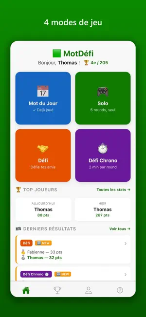 MotDéfi : mot du jour & défis screenshot 2