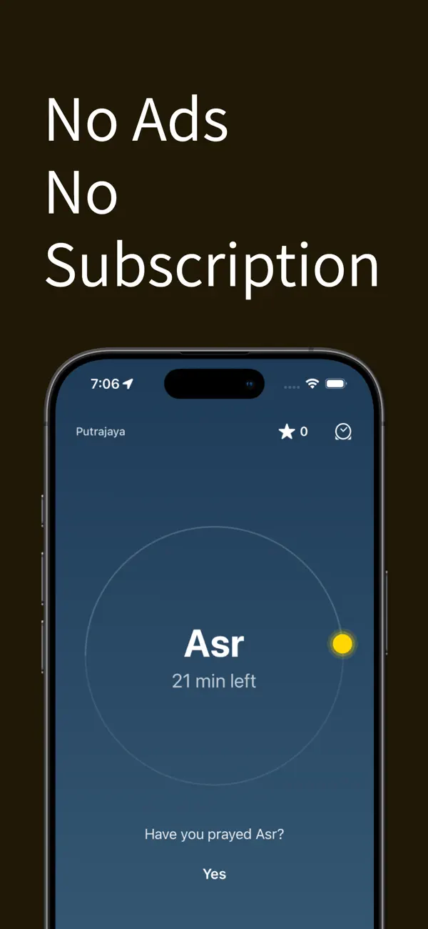 #3. Solat - Muslim Prayer Reminder (iOS) By: BAYAQ PLT