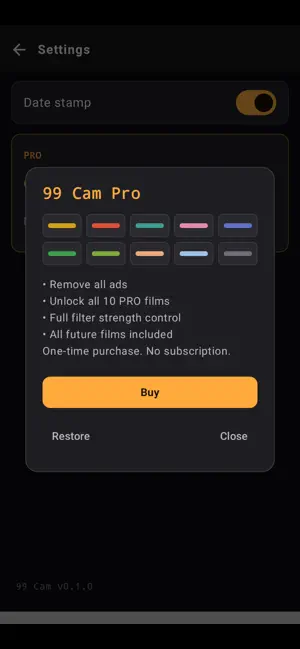 99 Cam - Retro Film Camera screenshot 4