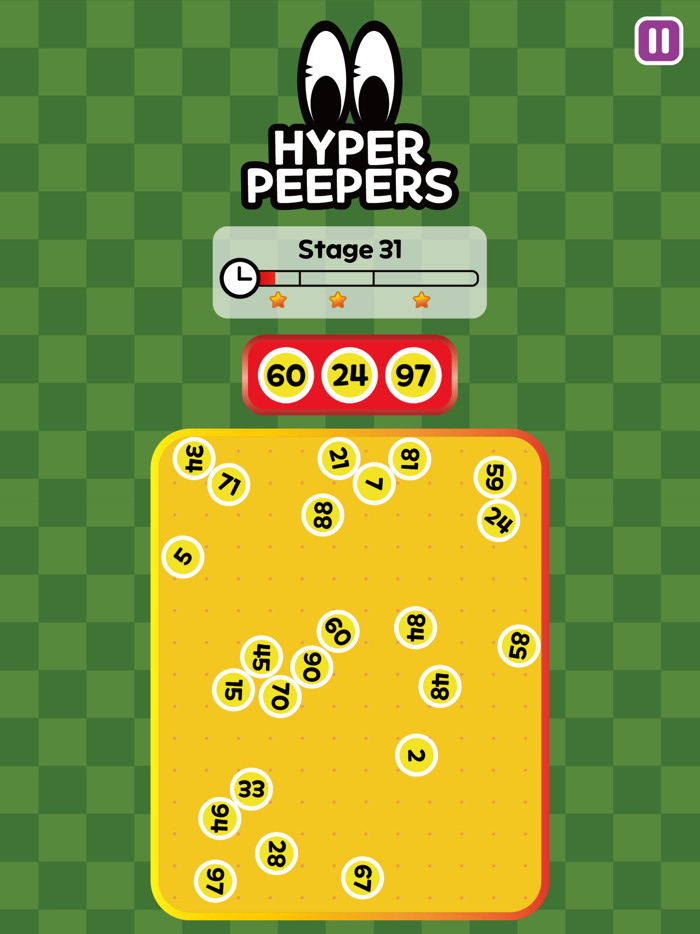 test de la vue  Hyper Peepers